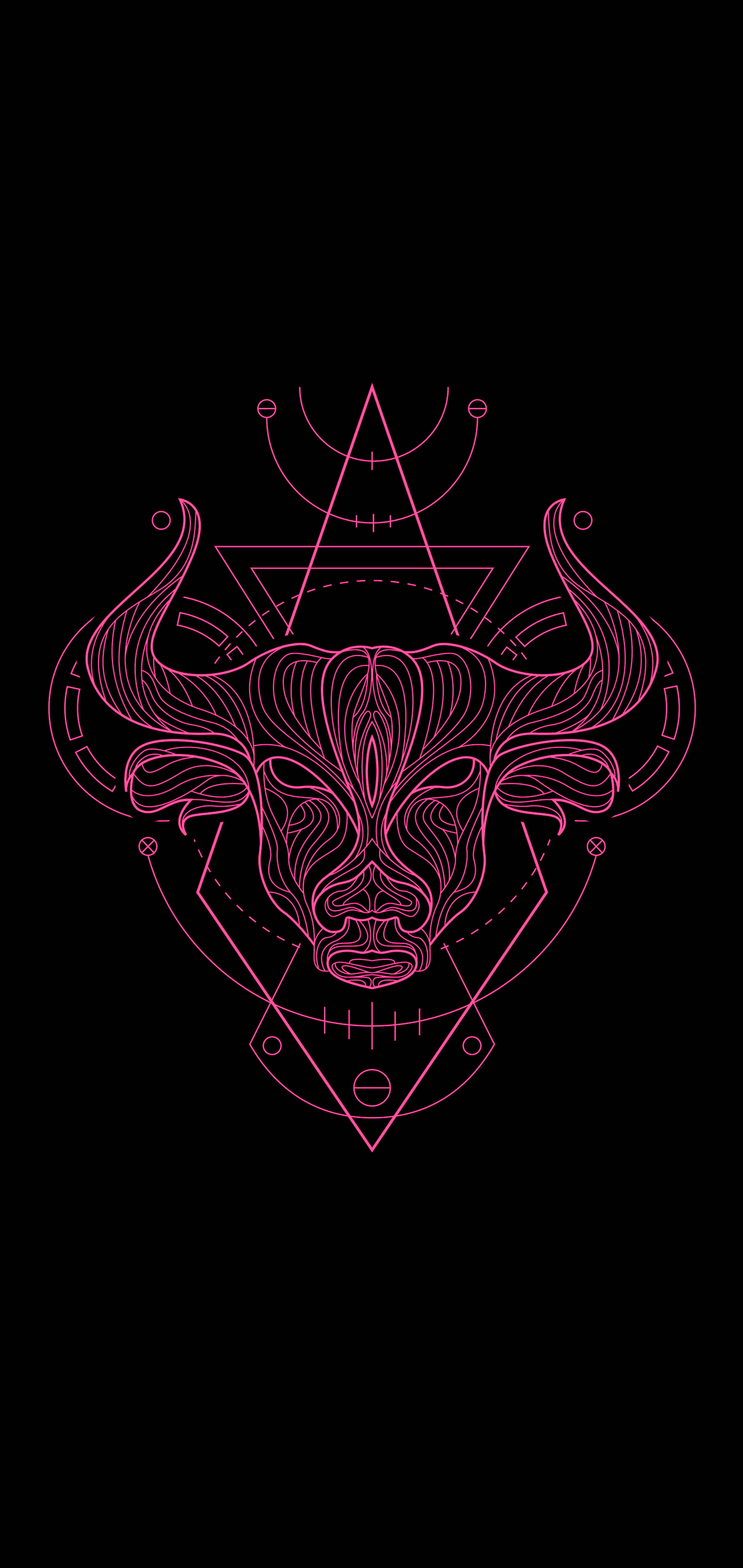 Taurus Zodiac Pink Line Work Fundal