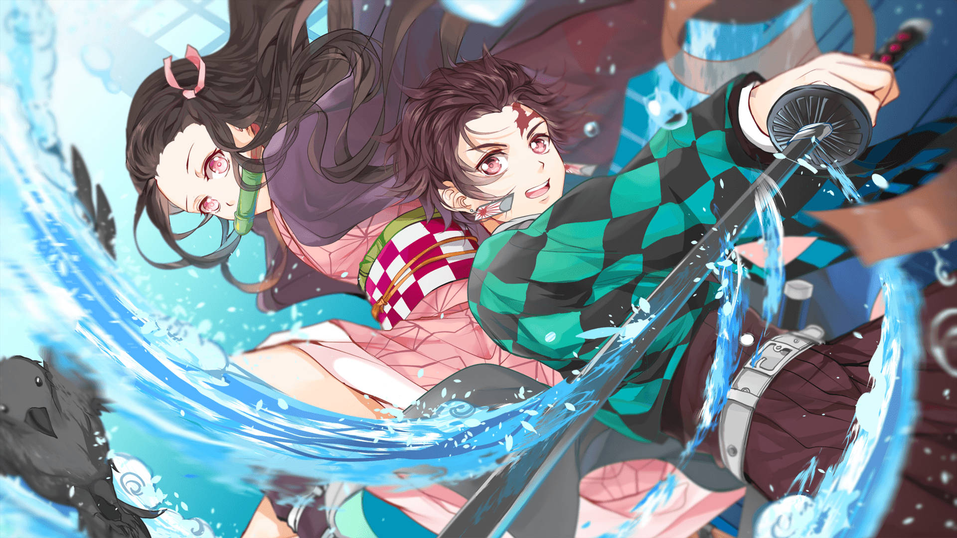 Tehnica lui Tanjiro din Demon Slayer Fundal