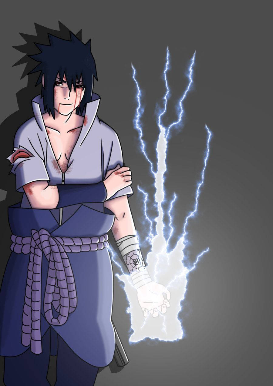 Tehnica Manuală Chidori Viteză Fulger de Sasuke Uchiha Fundal