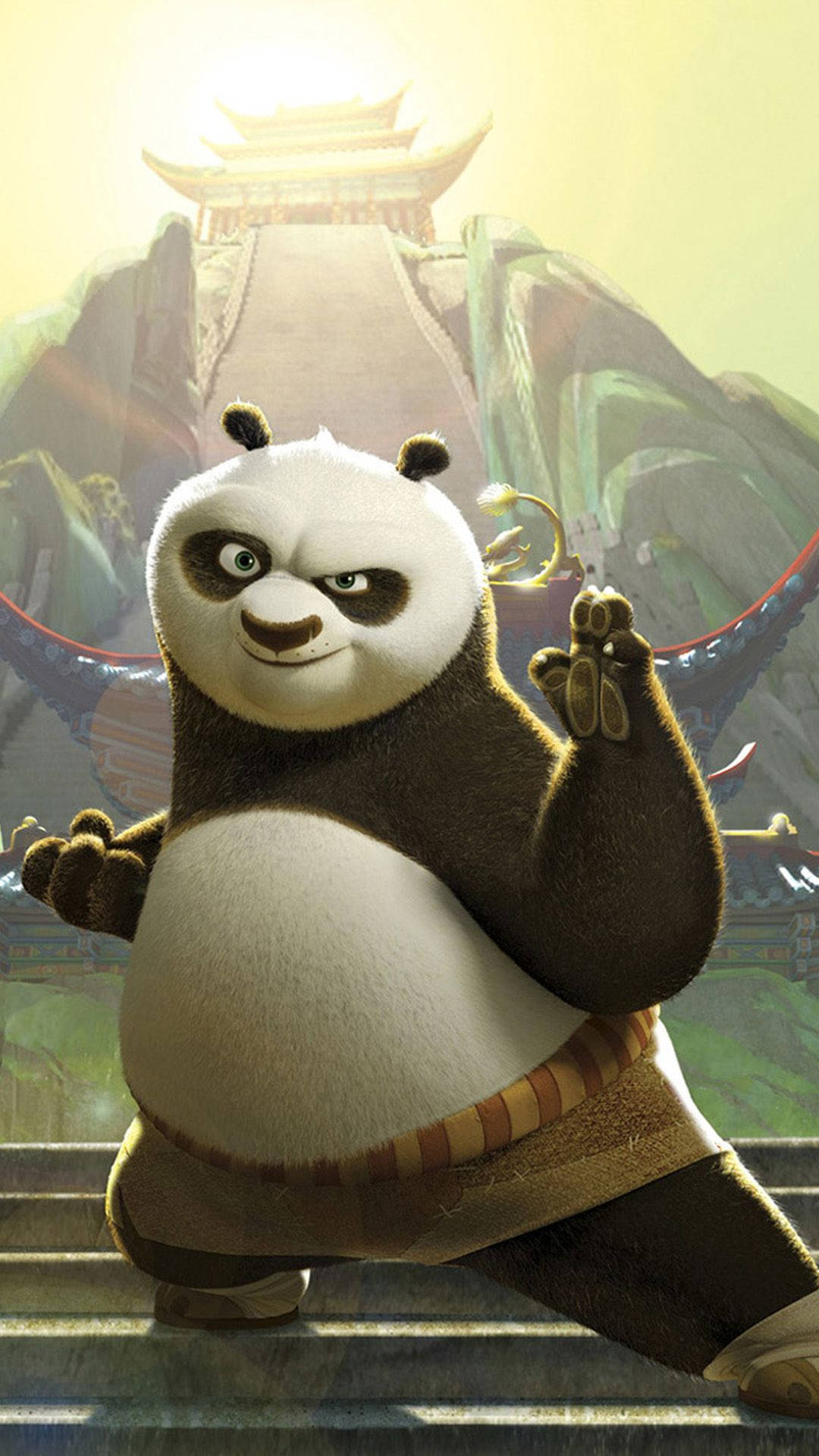 Telefon cu Kung Fu Panda desen animat Fundal