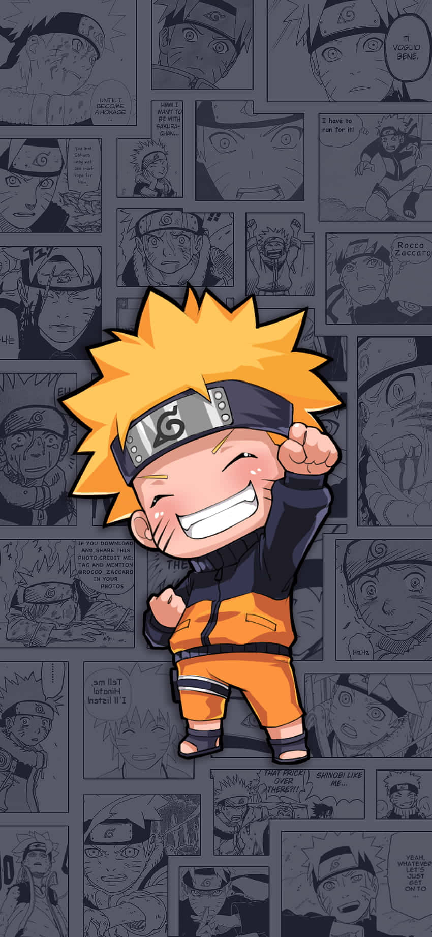 Telefon Estetic Naruto Chibi Fundal