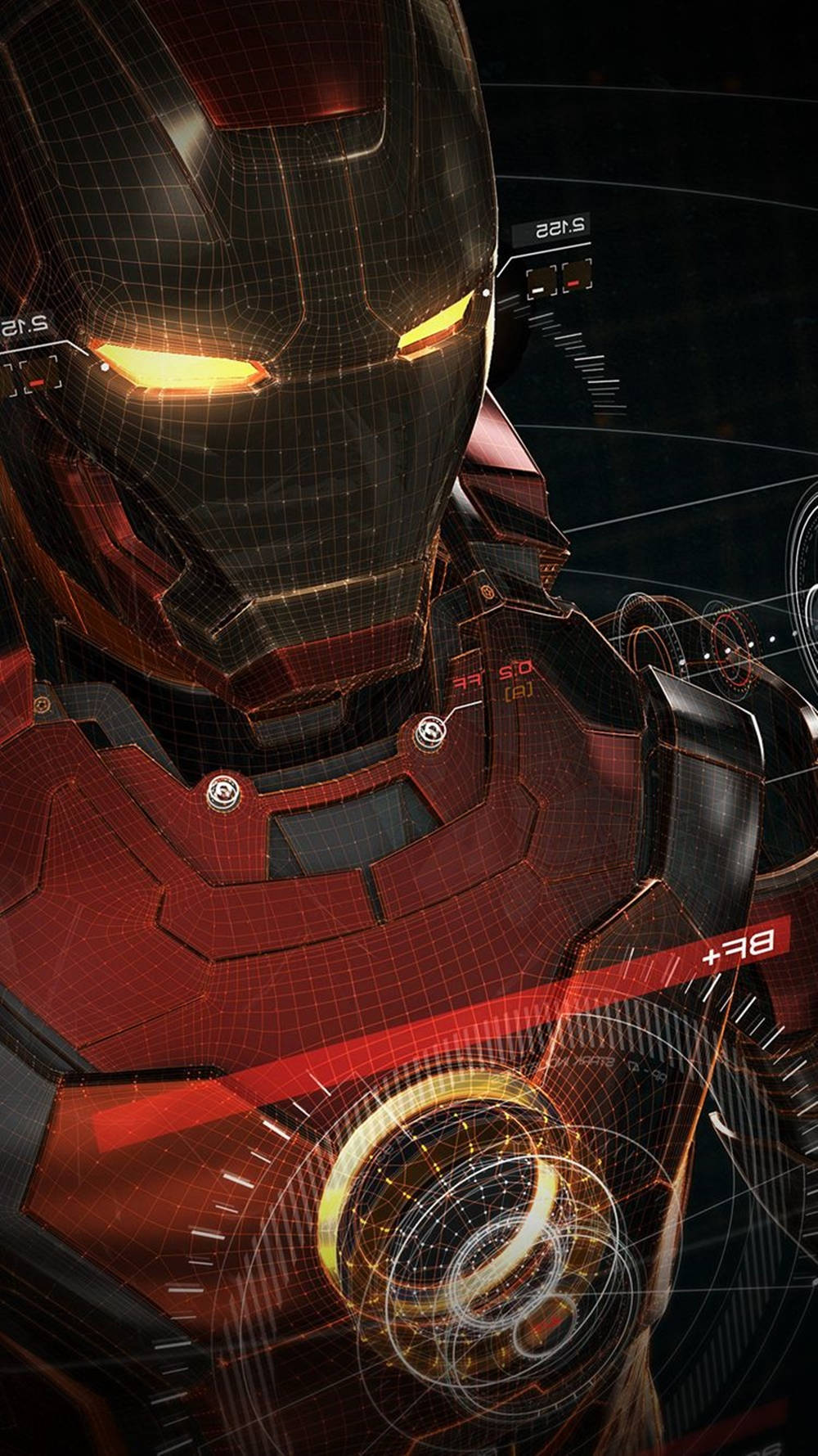 Telefon Iron Man elegant cu design robotic Fundal