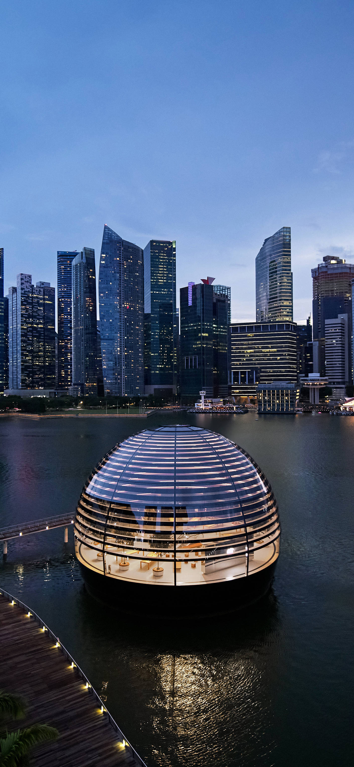 Telefon Marina Bay Sands Cupola Apa Fundal