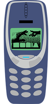 Telefon Nokia clasic cu jocul Snake Fundal
