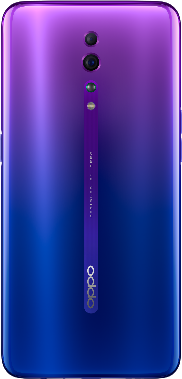 Telefon Oppo cu gradient violet și design al camerei spate Fundal