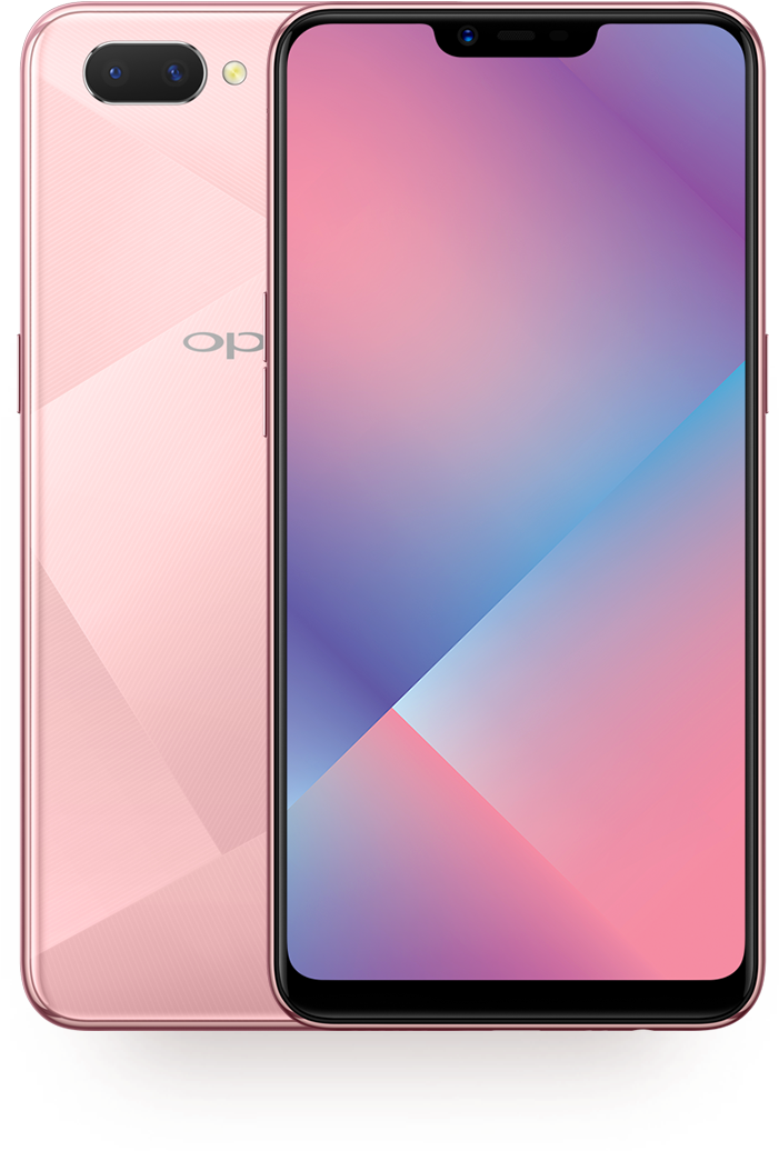 Telefon Oppo cu gradient roz Fundal