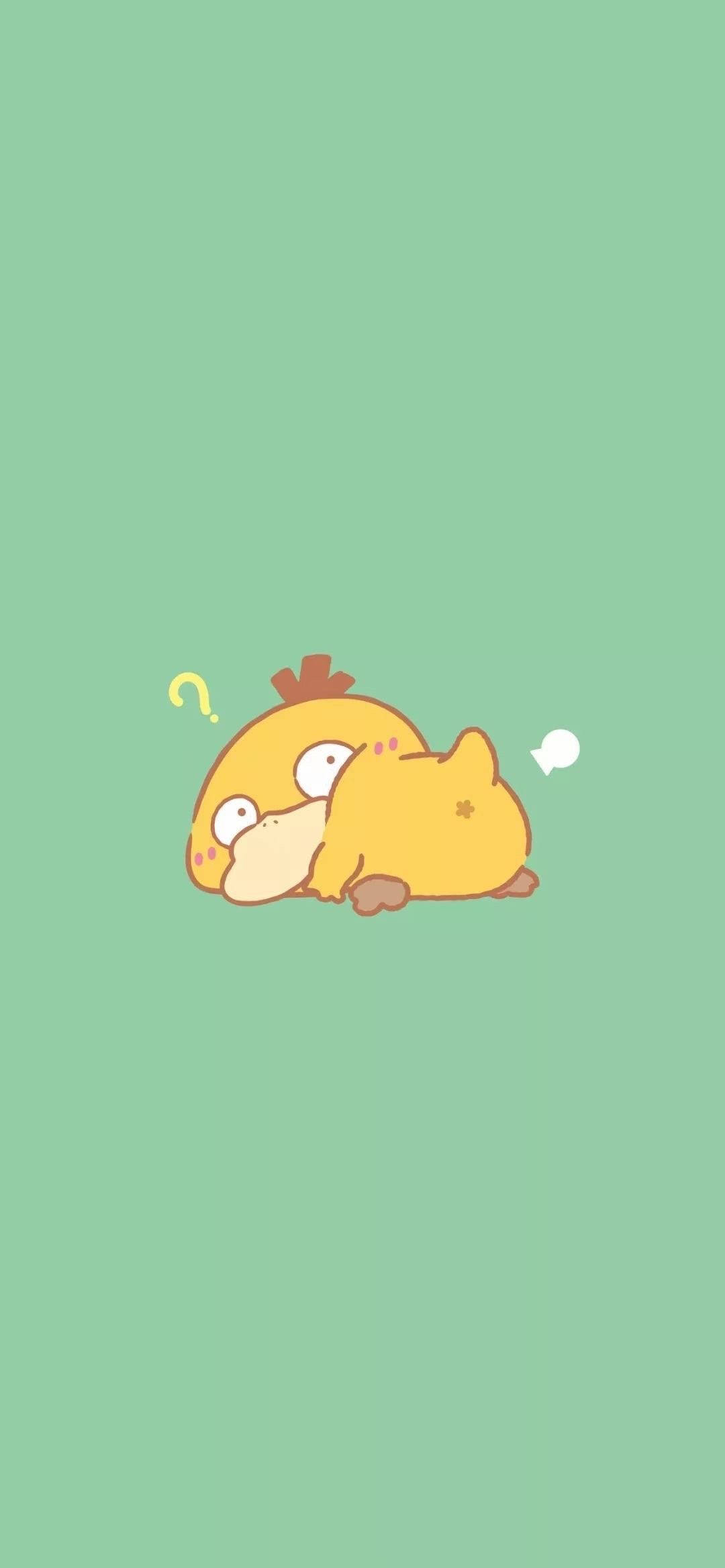 Telefon Psyduck Pastel Verde Fundal
