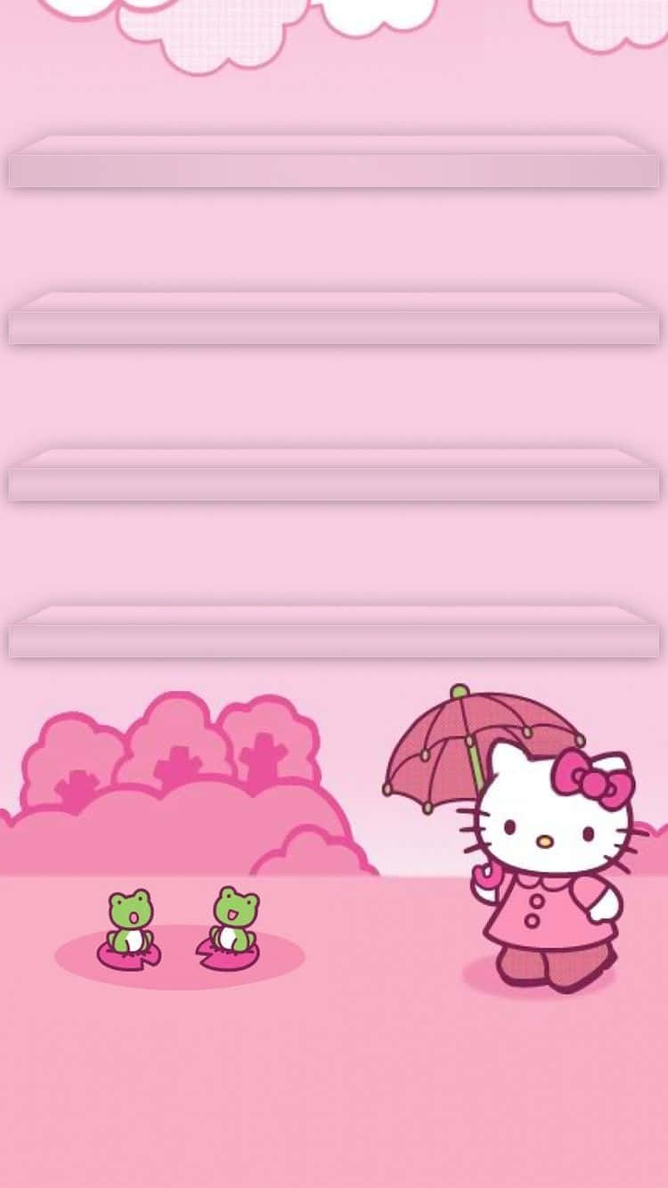 Telefon Roz Sanrio Fundal