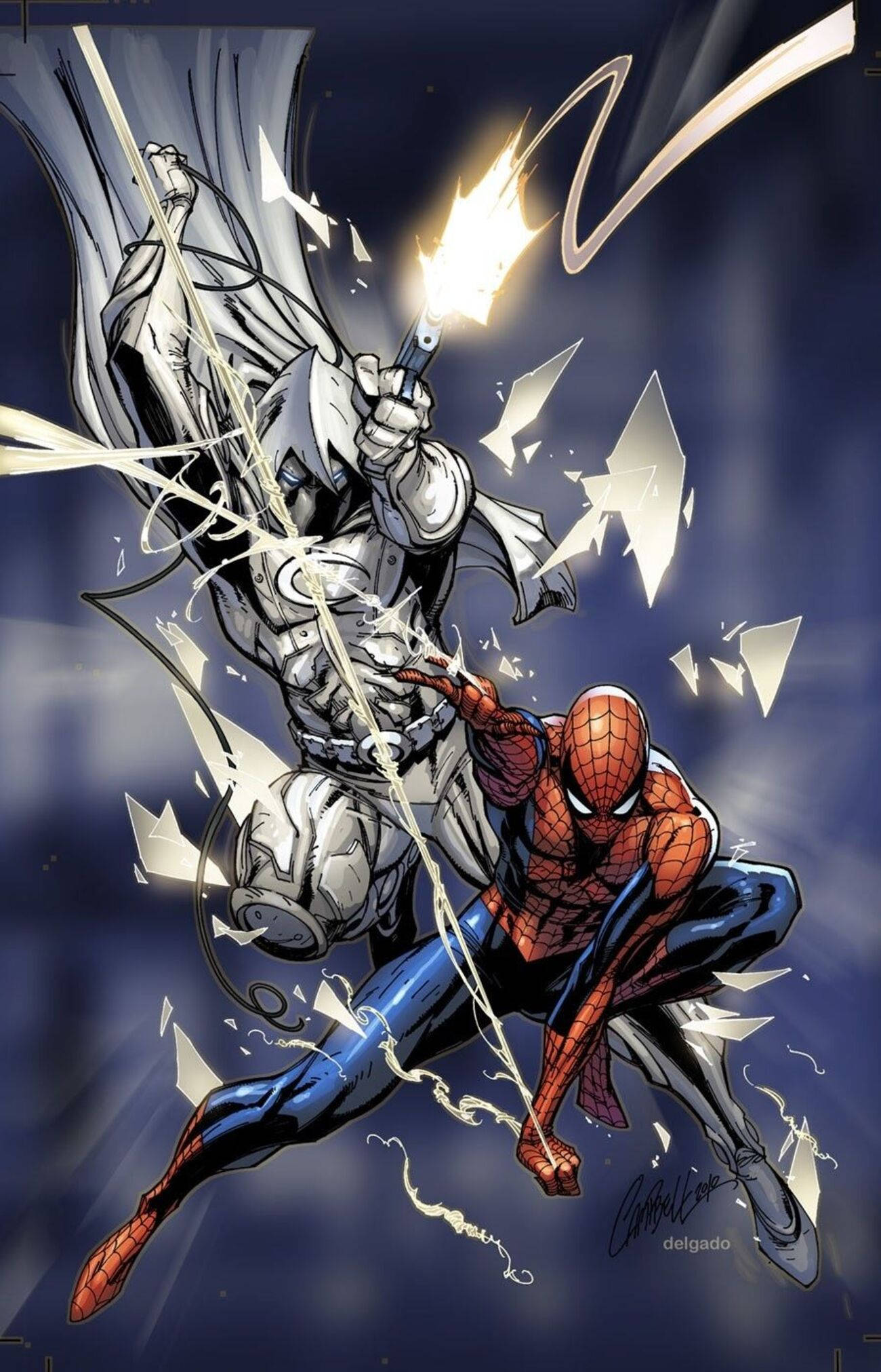 Telefon Spiderman X Moon Knight Fundal