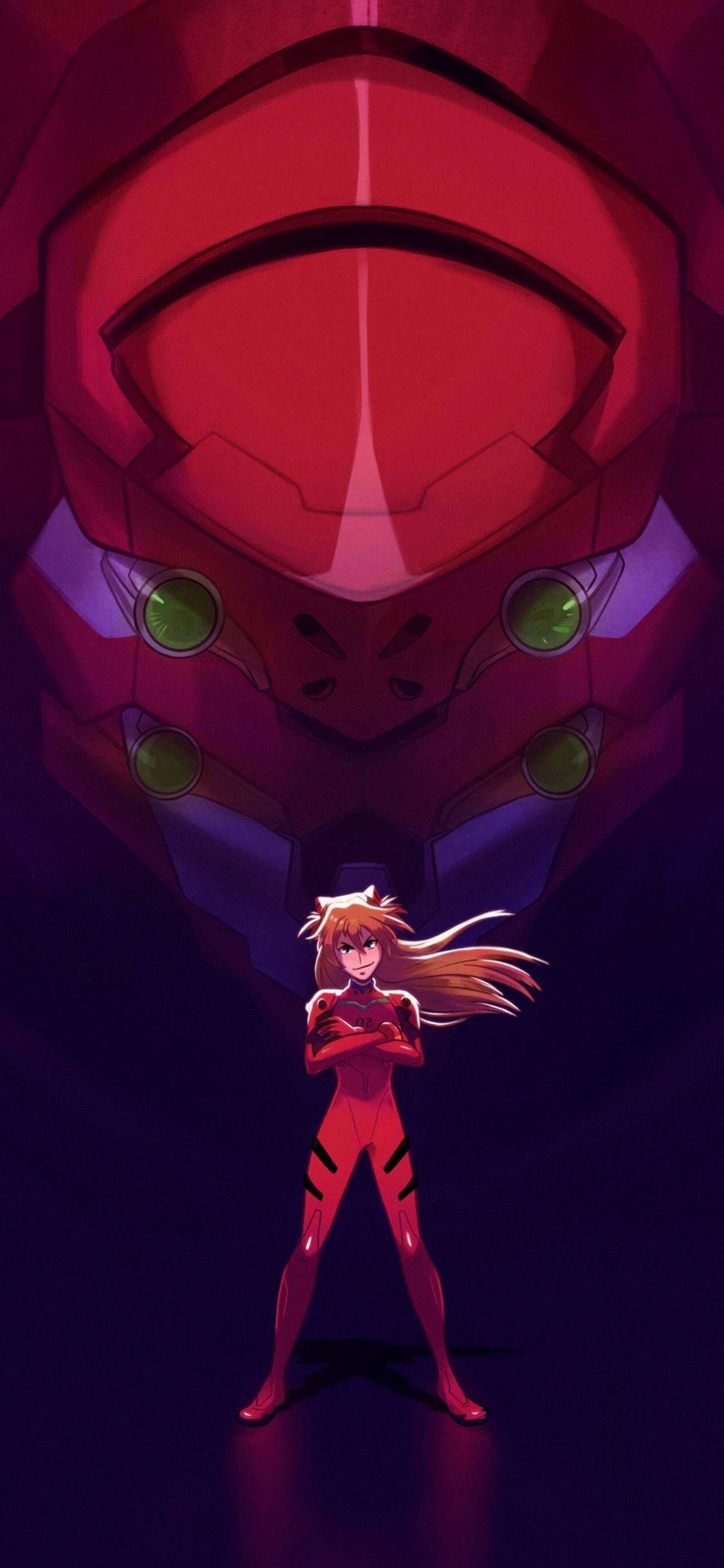 Telefon stilat după populara serie anime, Evangelion Fundal