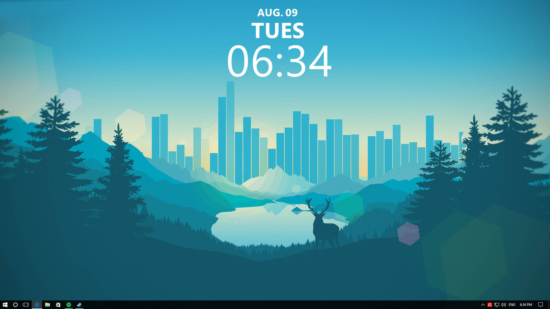 Temă Rainmeter cu natură Fundal