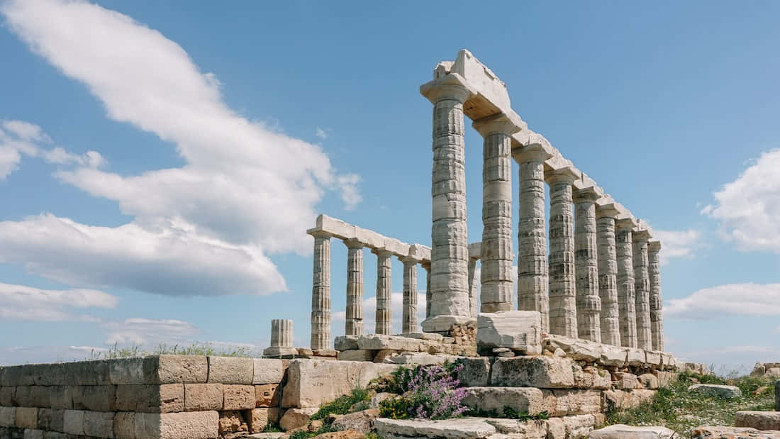 Templul Antic al lui Poseidon Fundal