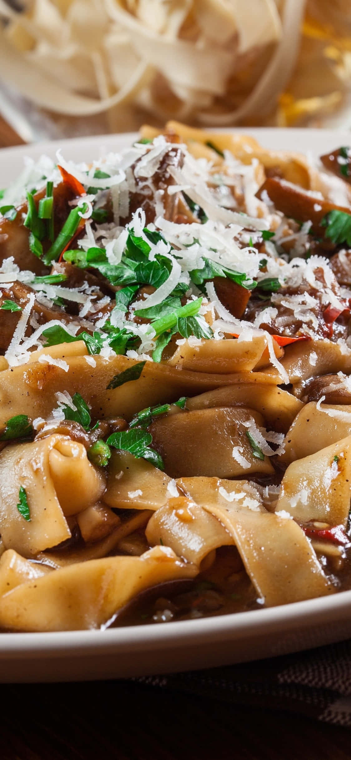 Tempting Pasta Delight As Your iPhone X Background Fundal