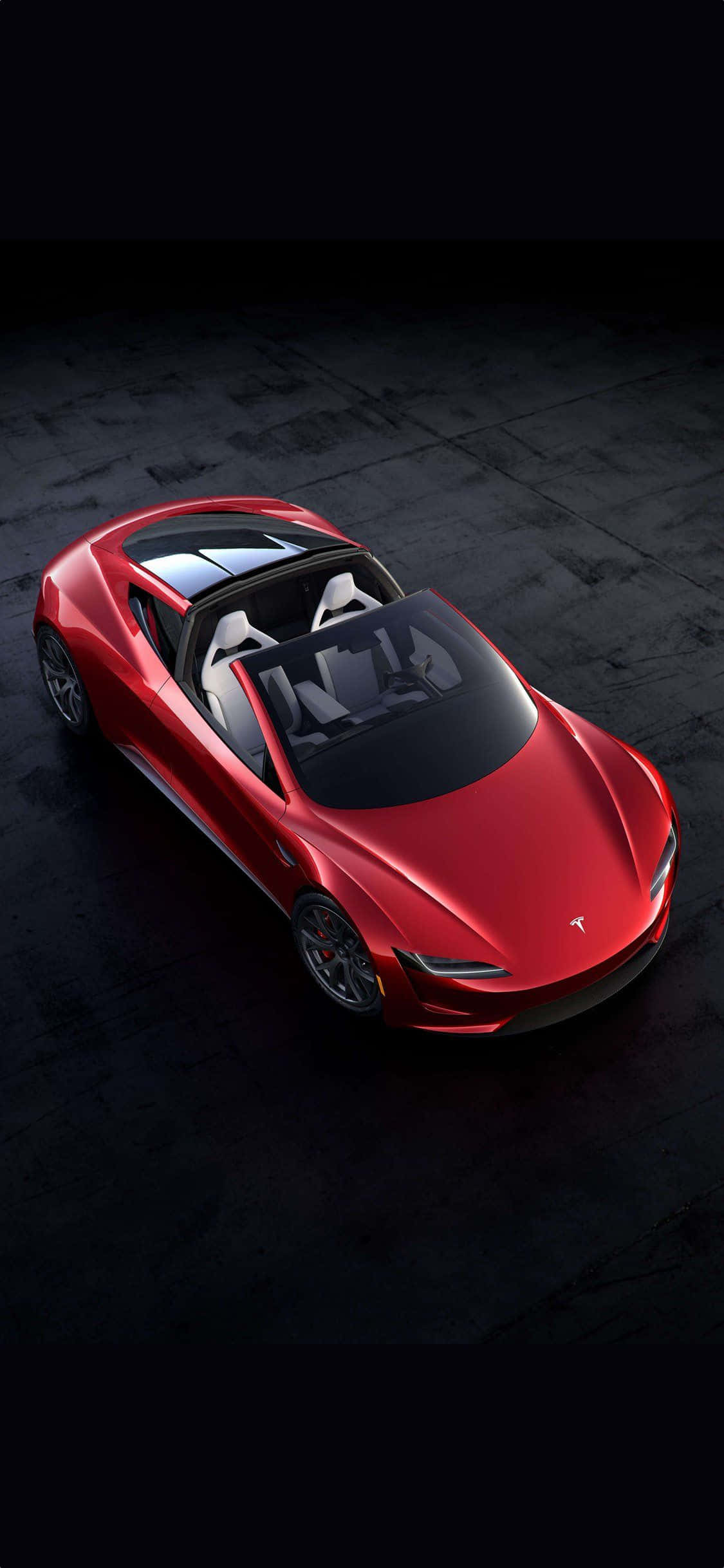 Tesla Aerial View iPhone Fundal