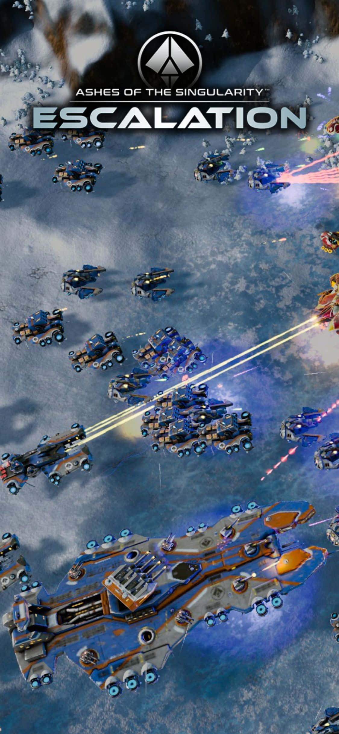 Testează-ți abilitățile de strategie în Ashes Of The Singularity Escalation pe iPhone X Fundal