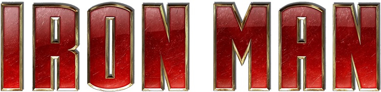 Text logo Iron Man Fundal