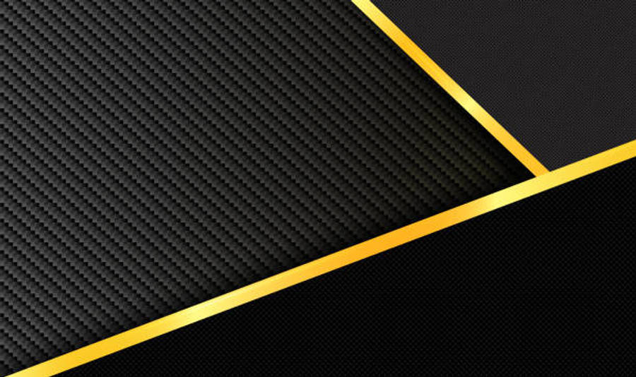 Textură elegantă de fibră de carbon negru și auriu în rezoluție 4K Fundal