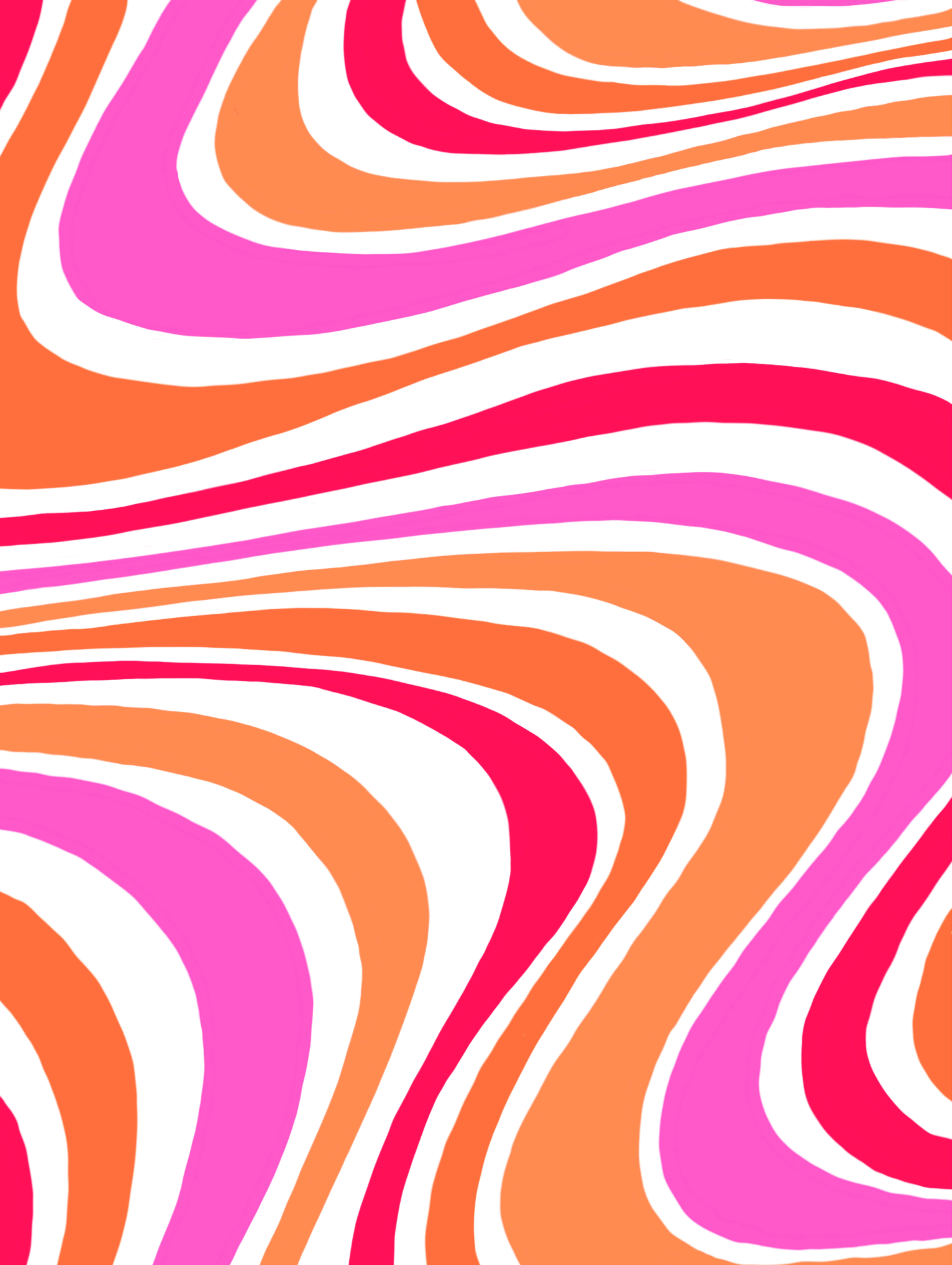 Textura Groovy Anii 70 Fundal Valuri Roz cu Nuanțe Portocalii Fundal