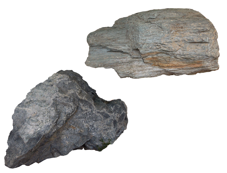 Texturi de roci izolate pe fundal albastru Fundal
