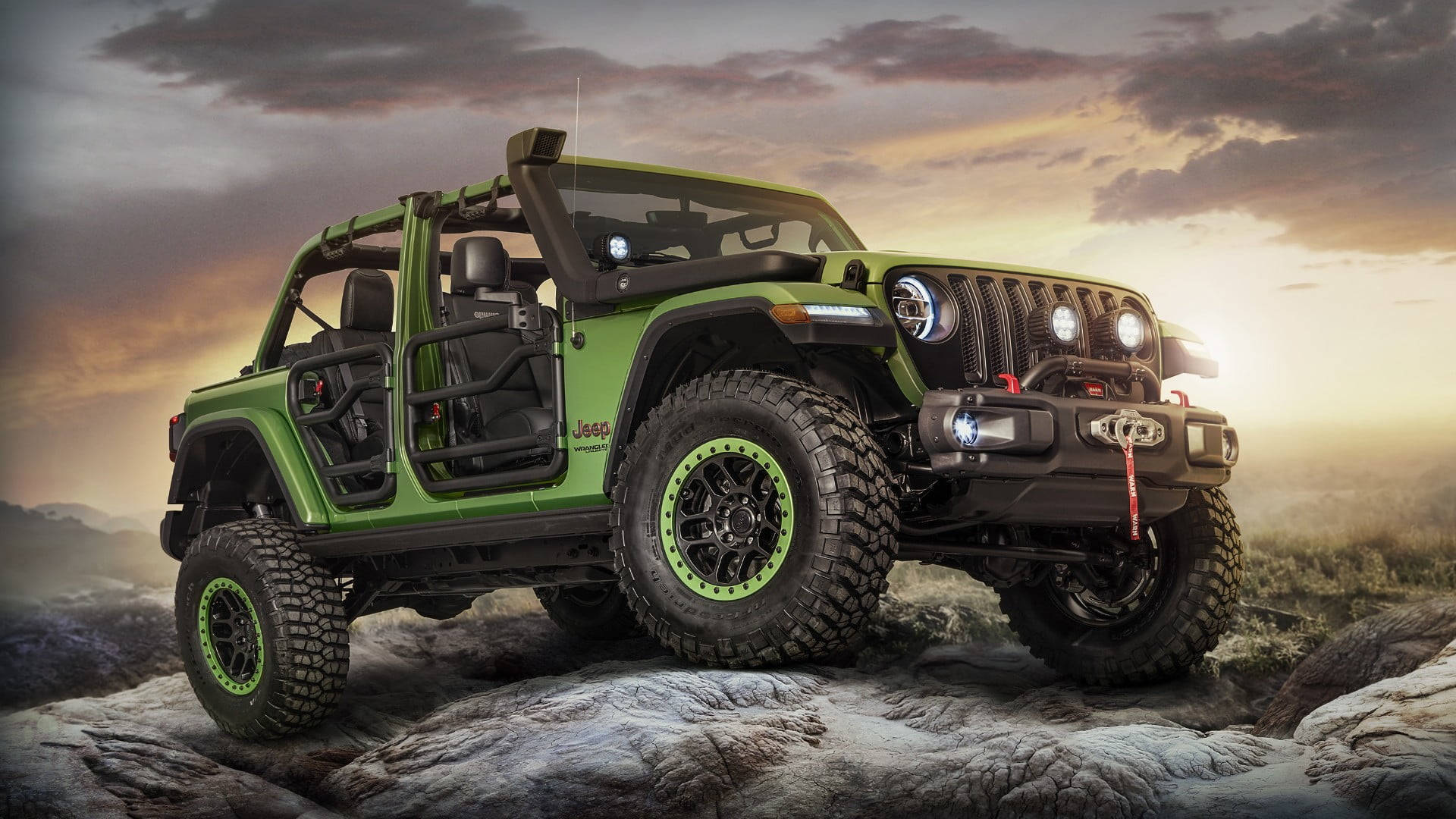 Thar verde 4K Jeep Fundal