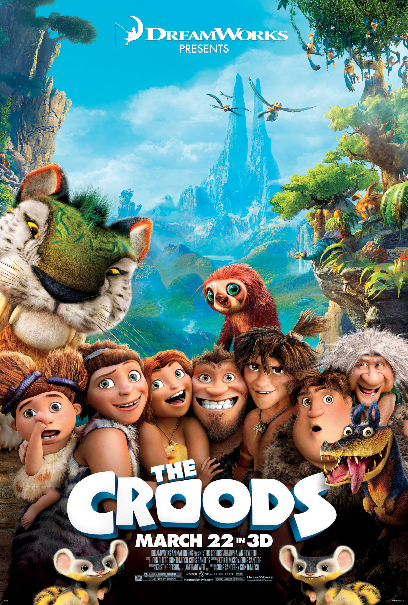 The Croods 3D Movie Poster Fundal