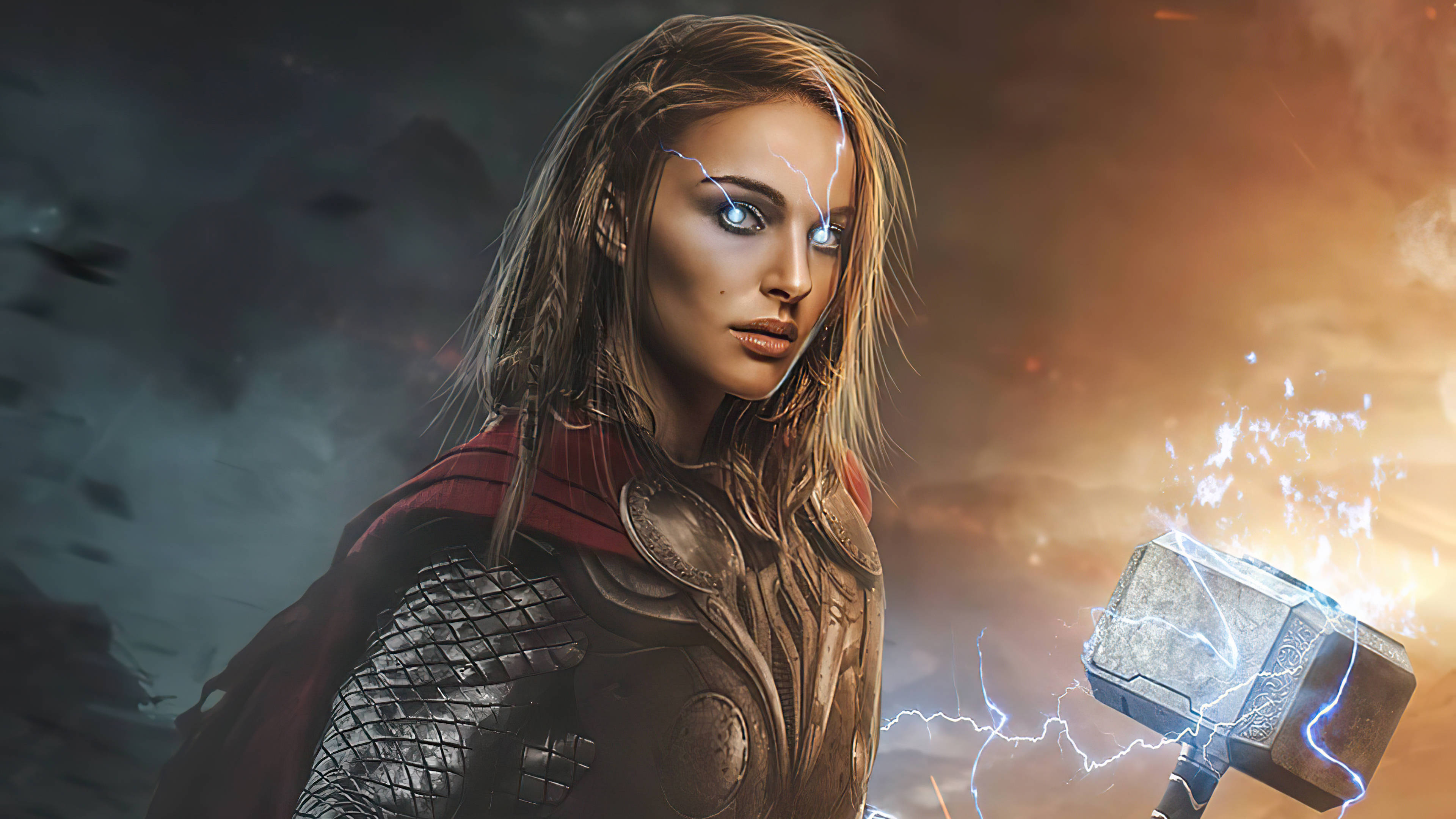 Thor: Iubire și Tunete Jane Fanart Fundal