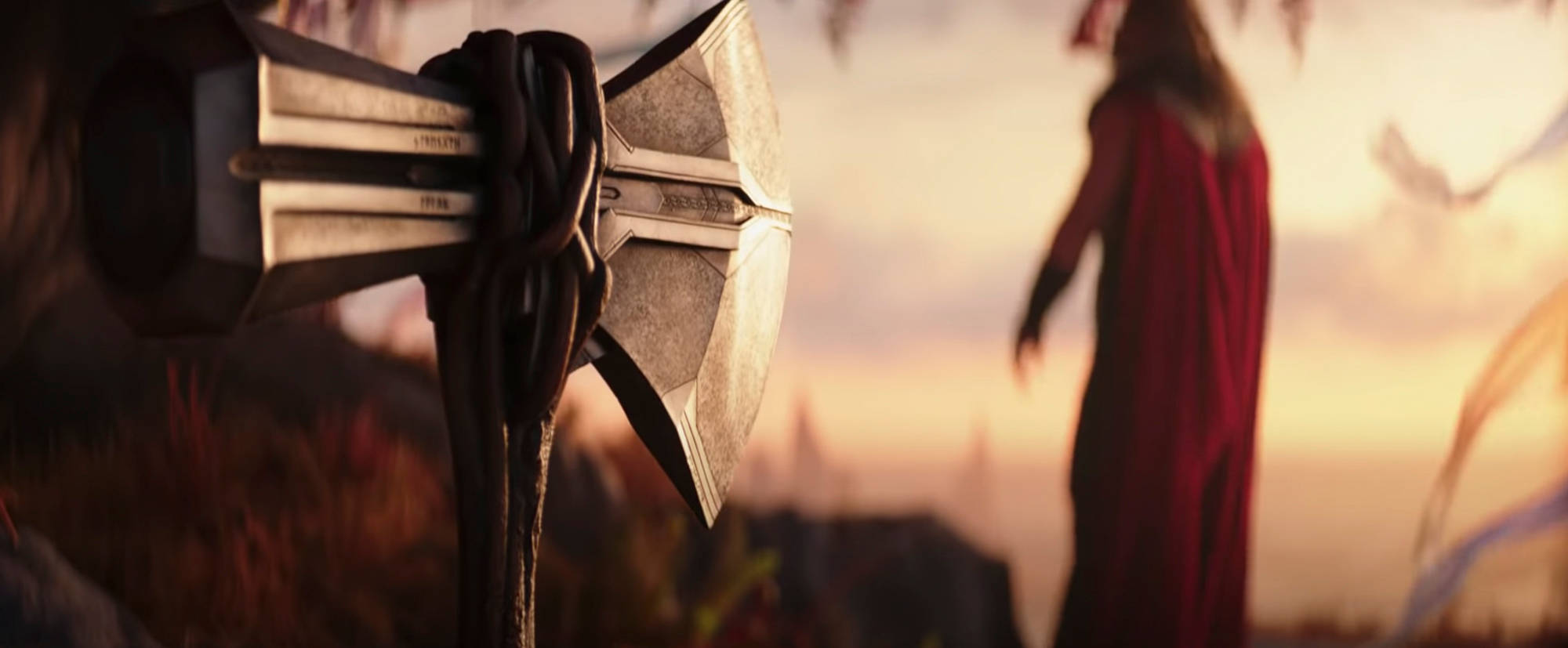 Thor Love And Thunder lovitura Stormbreaker Fundal