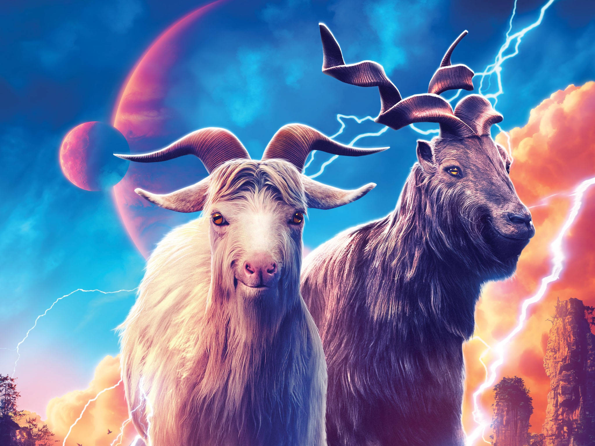 Thor Love And Thunder Caprele Asgardiene Fundal
