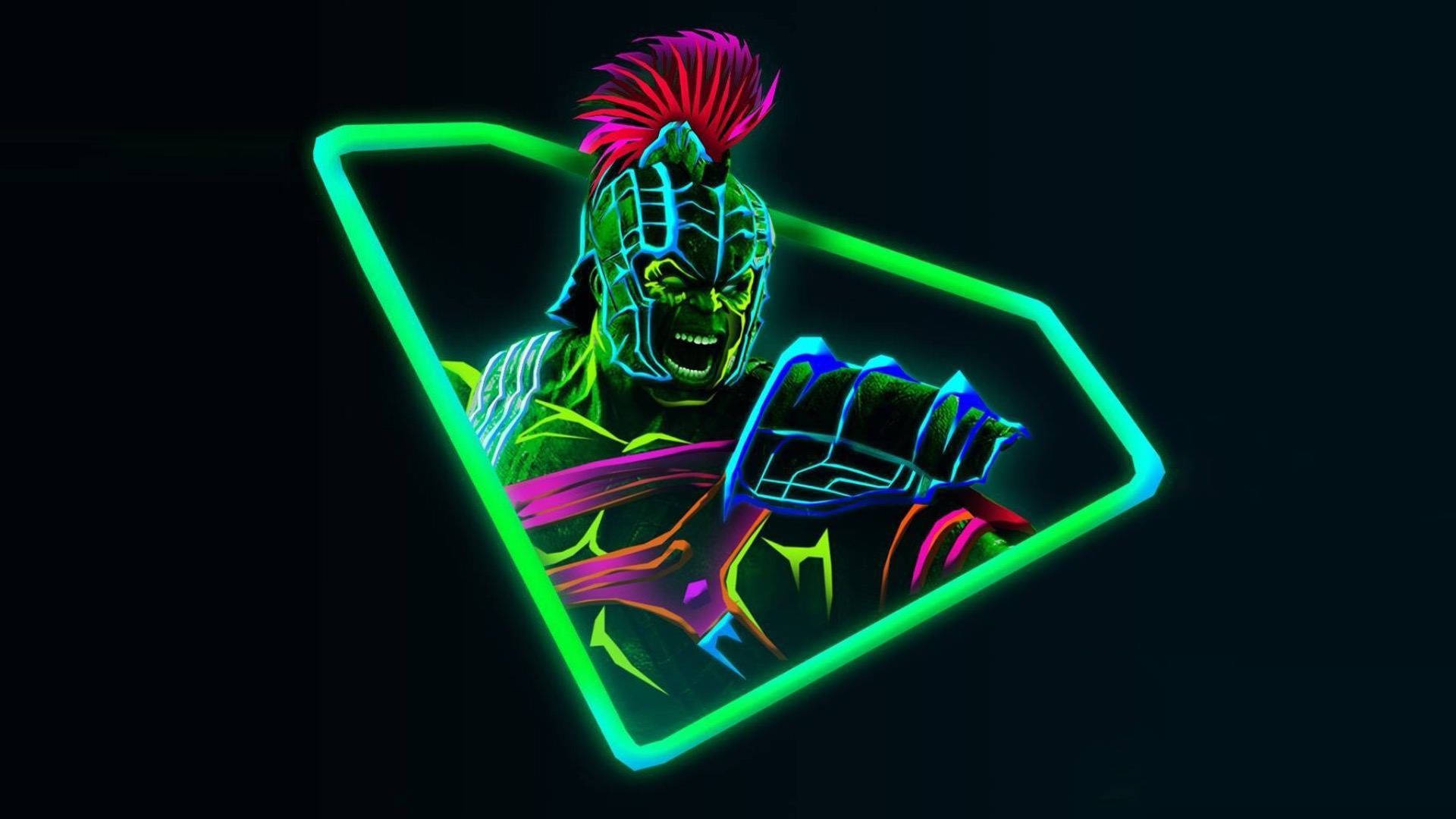 Thor Ragnarok Neon Avengers Fundal Desktop Fundal