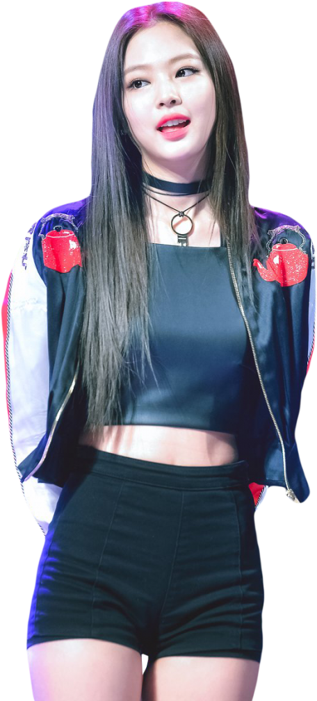 Ținuta de scenă a unei membre Blackpink Fundal