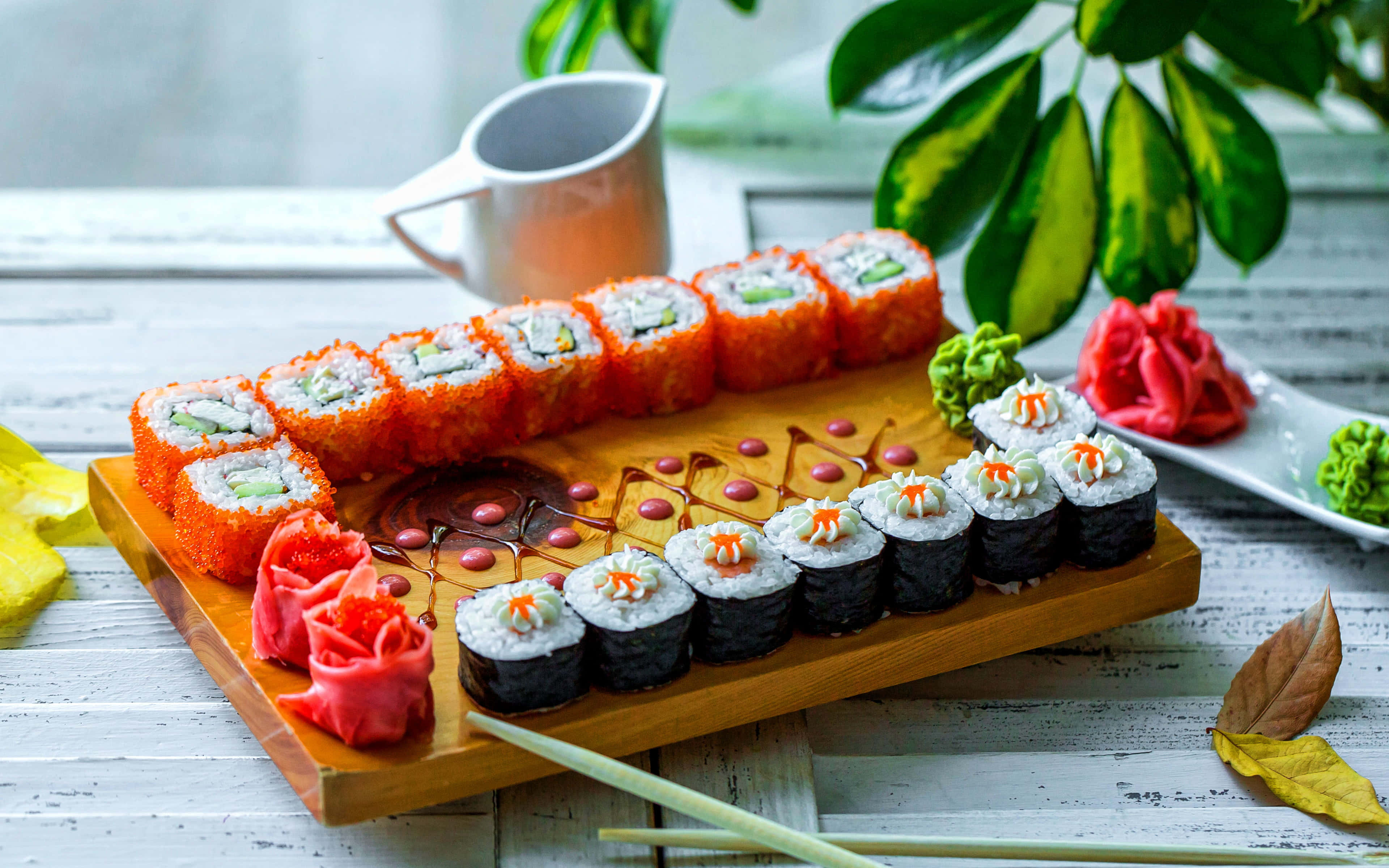 Tipuri de Sushi pentru Estetică de Vară Fundal