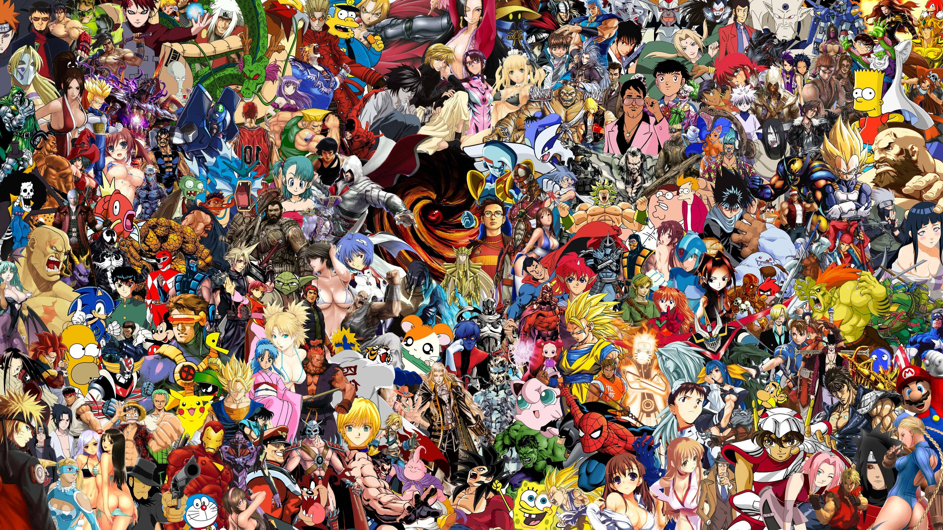 Toate personajele anime epice japoneze Fundal