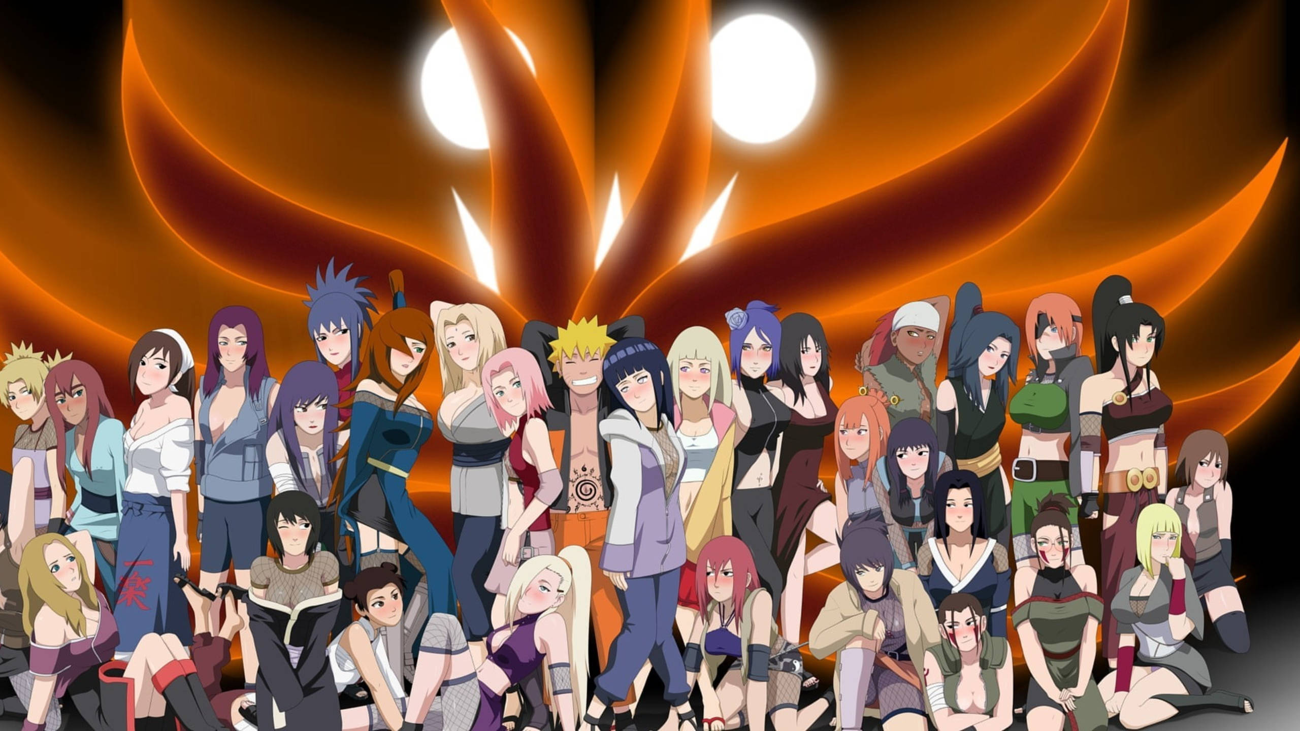 Toate Personajele Naruto Fete Fundal