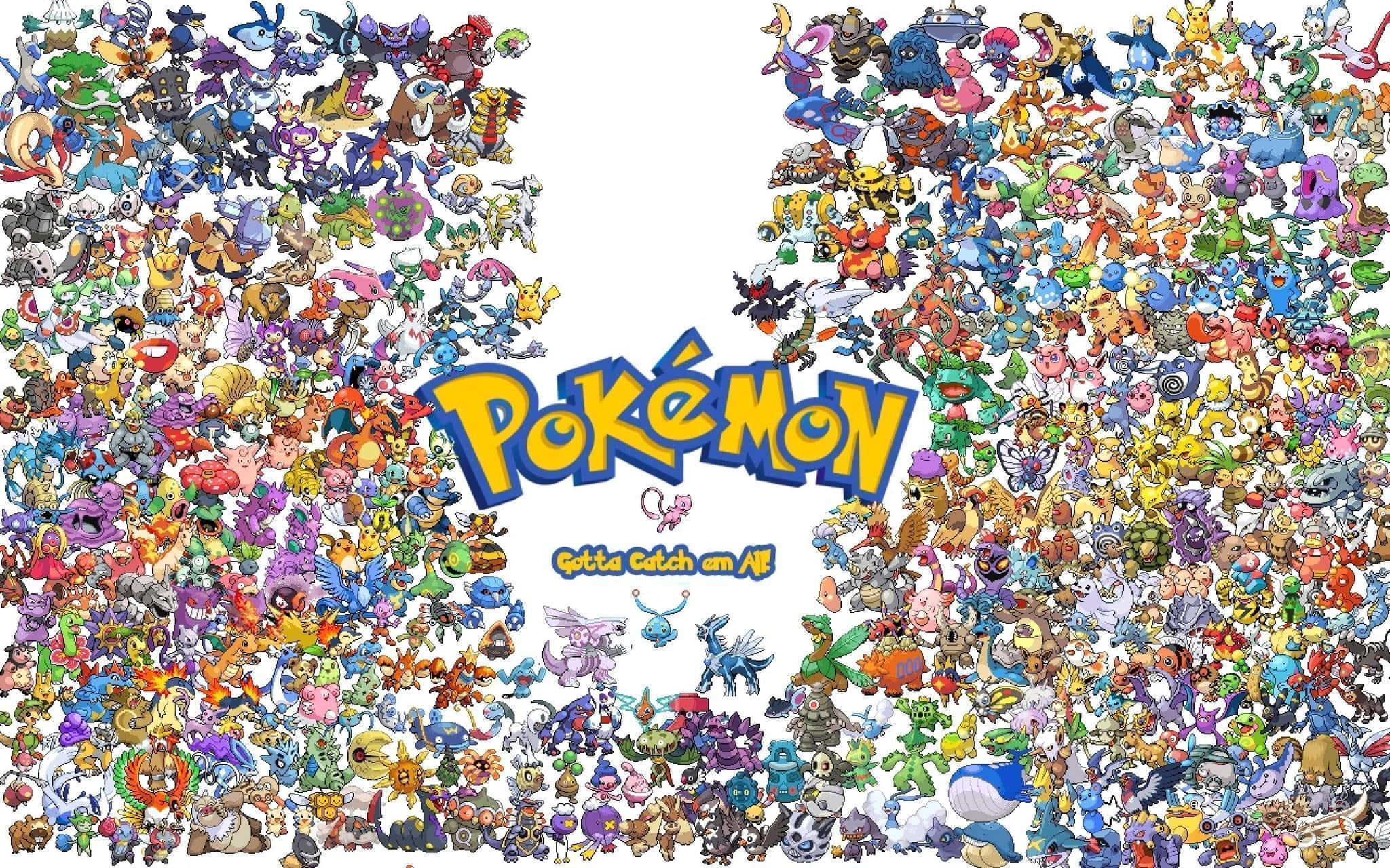 Toate Pokemonurile Legendar pe Fundal Alb Fundal