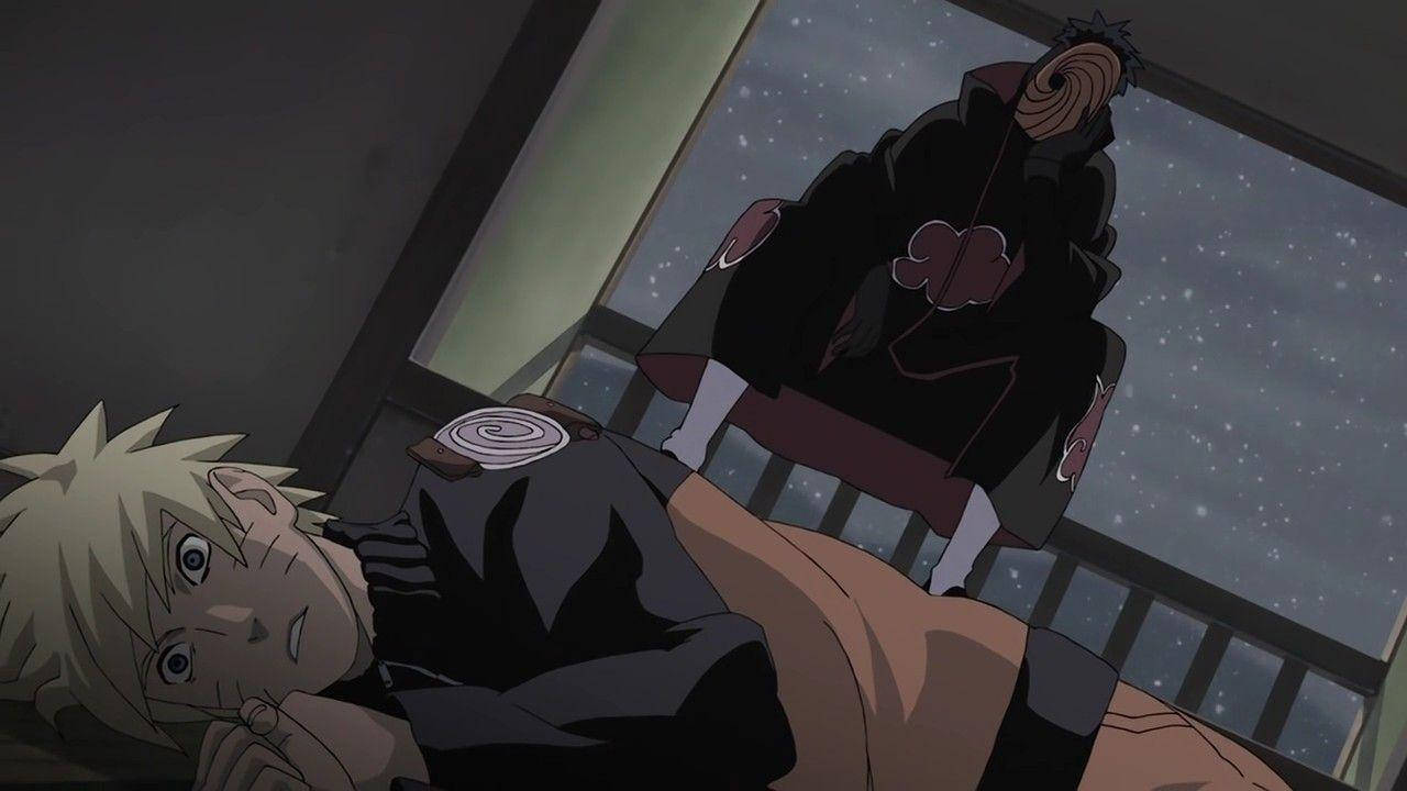 Tobi Naruto privind de sus Fundal