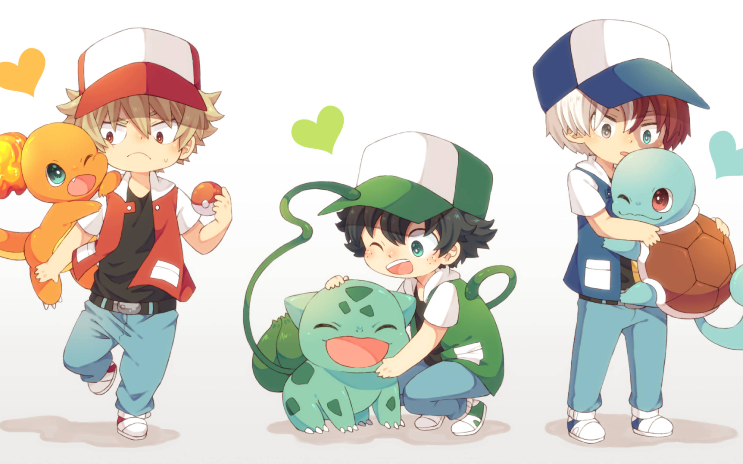 Todoroki drăguț ca antrenor Pokemon Fundal
