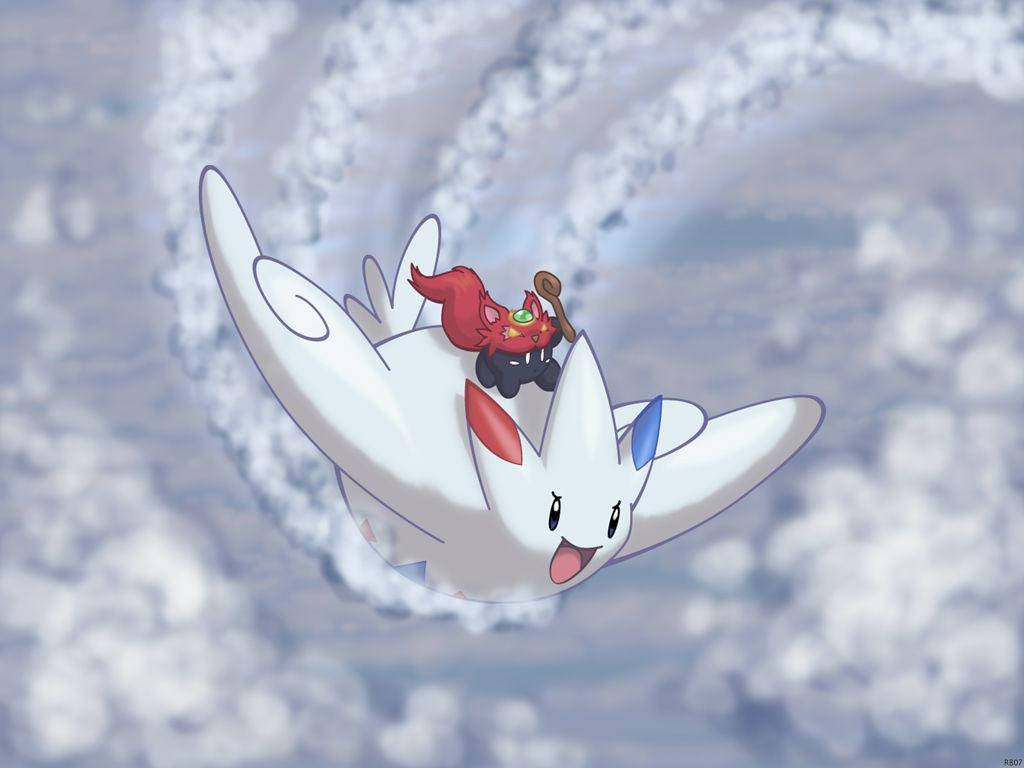 Togekiss pe valurile norilor Fundal