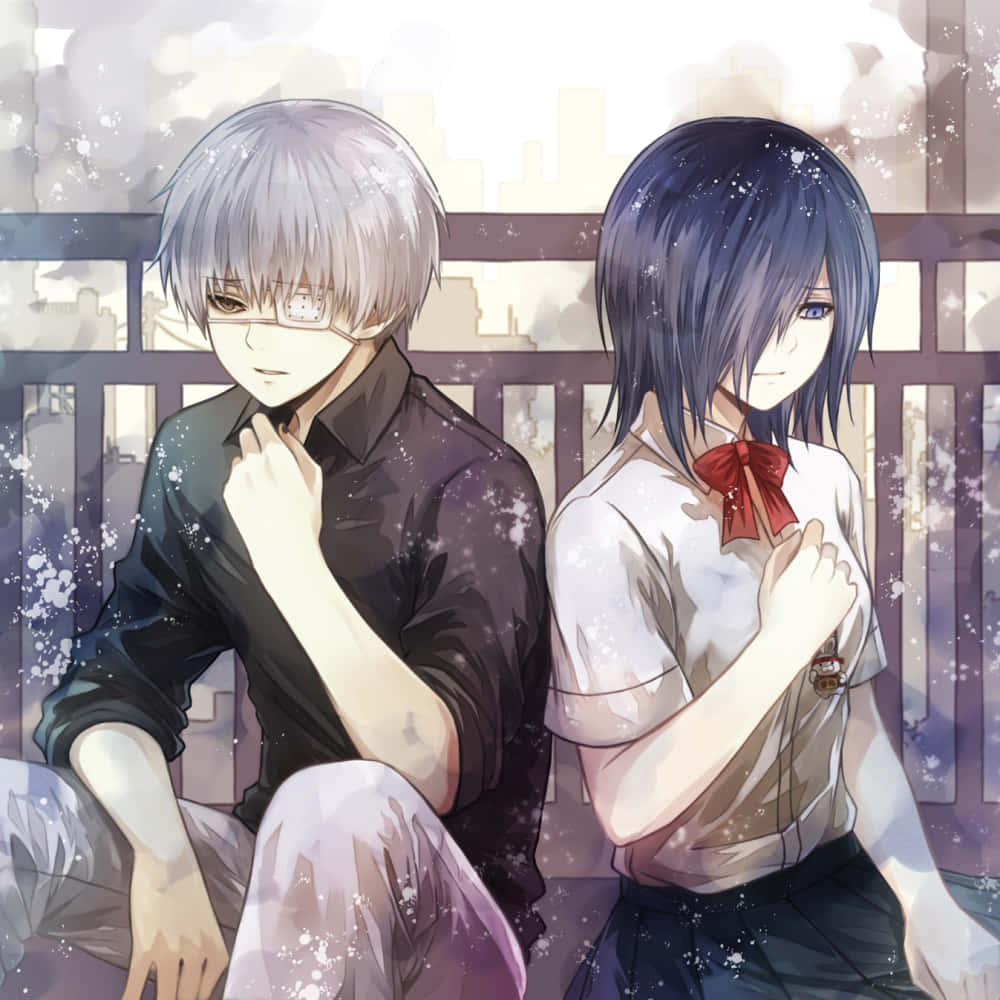 Tokyo Ghoul Pfp Ken și Touka Fundal