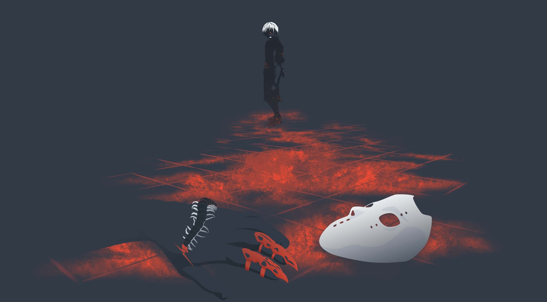 Tokyo Ghoul - Teme creatura care pândește în umbră Fundal