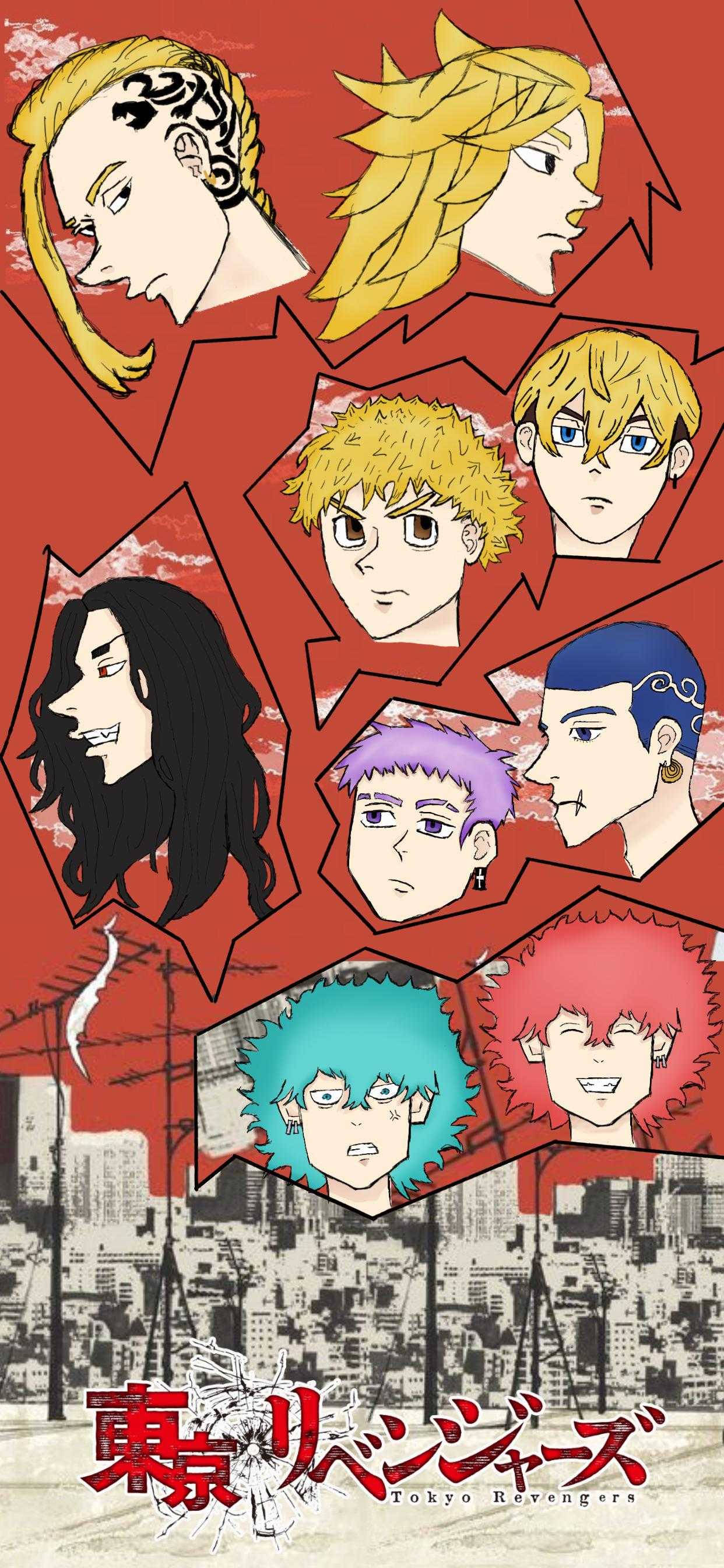 Tokyo Revengers Membrii Găngii Fundal