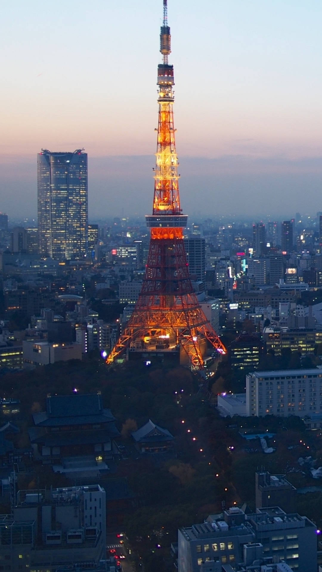 Tokyo Tower Noaptea Cerul Înalt iPhone HD Fundal