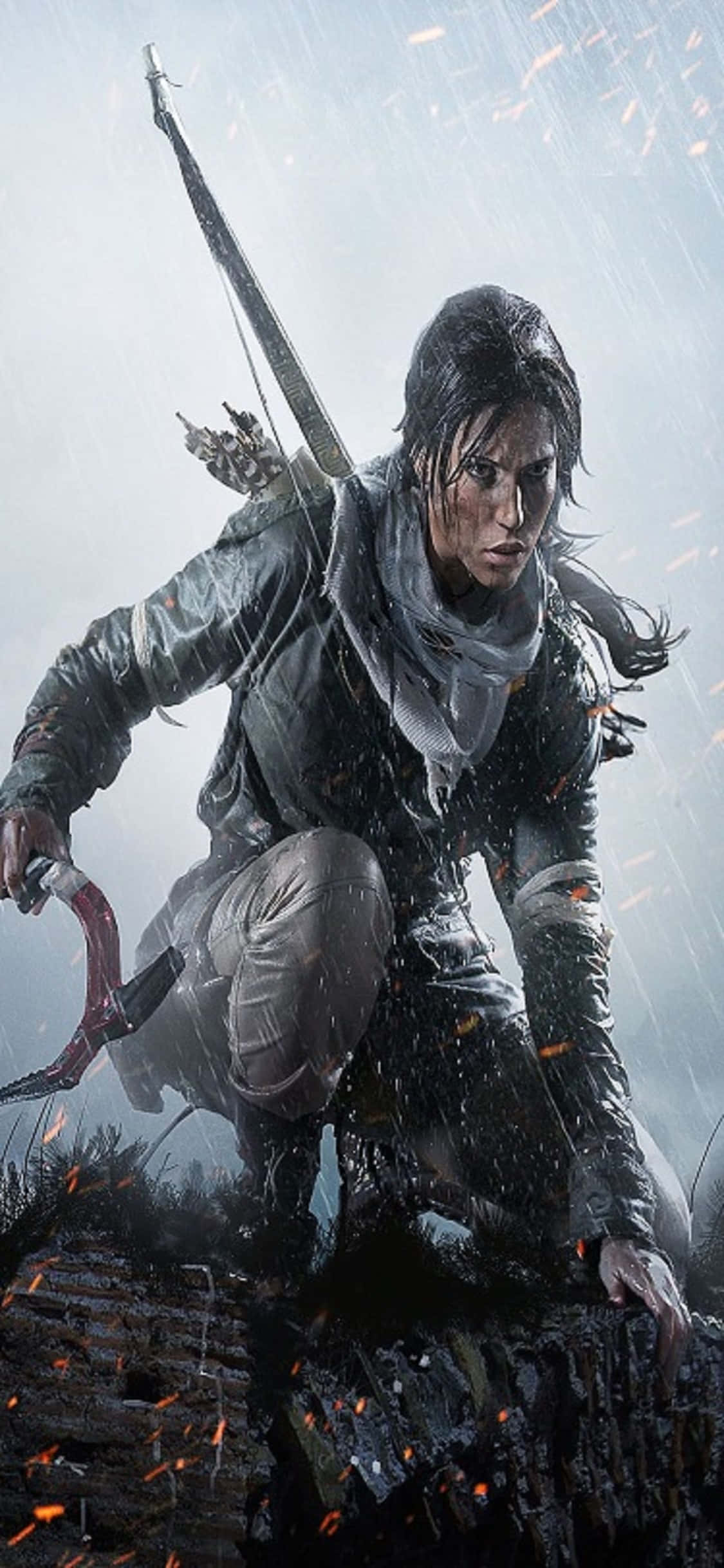 Tomb Raider pe Apple iPhone X Fundal