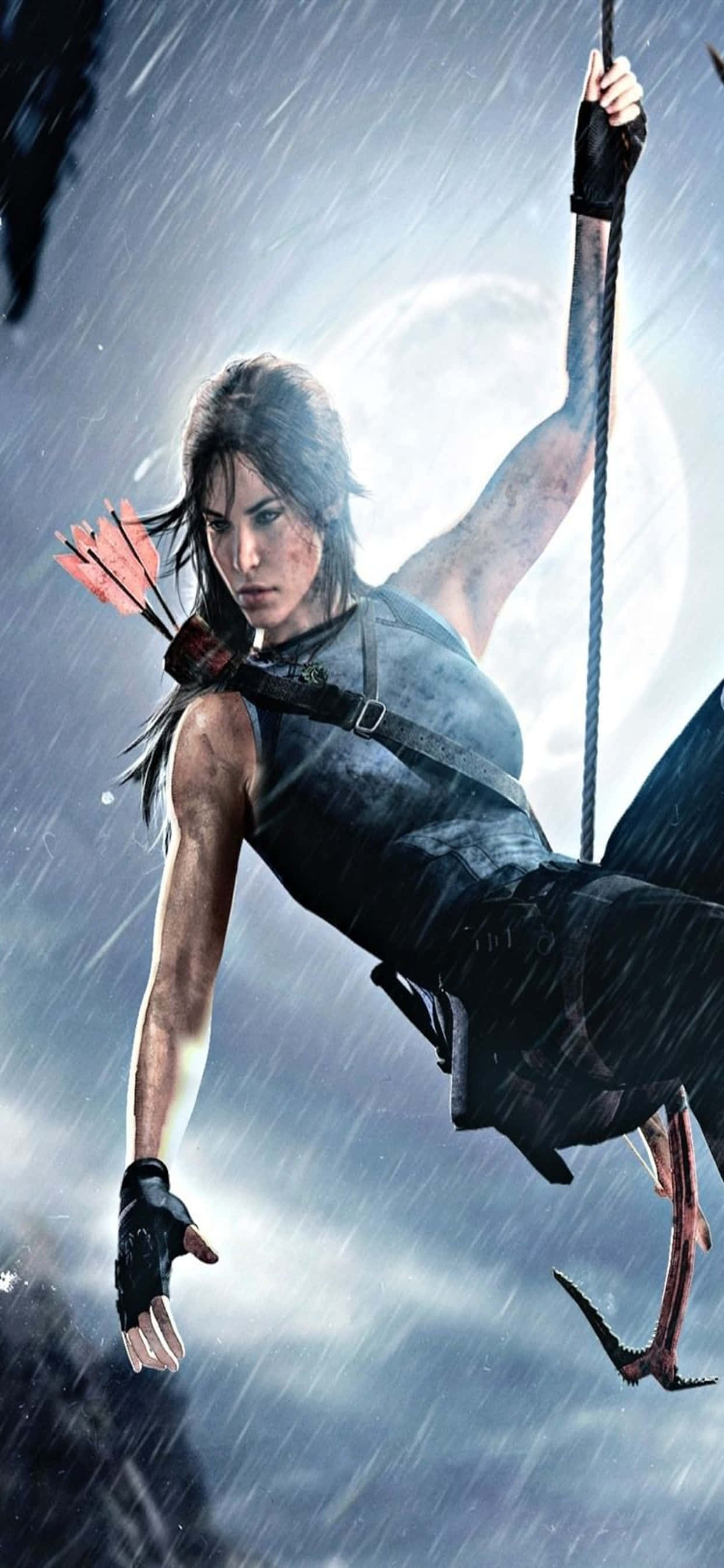 tomb raider zboară în aer Fundal