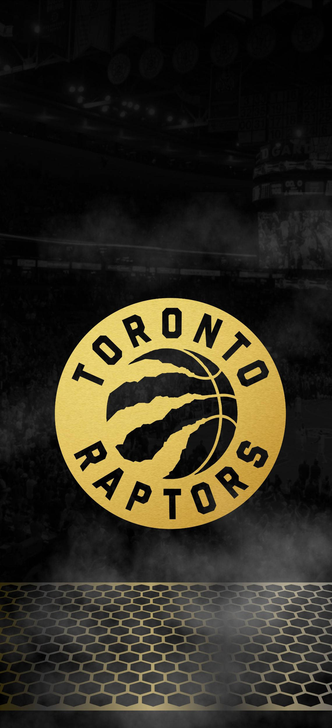 Toronto Raptors Auriu și Negru Fundal