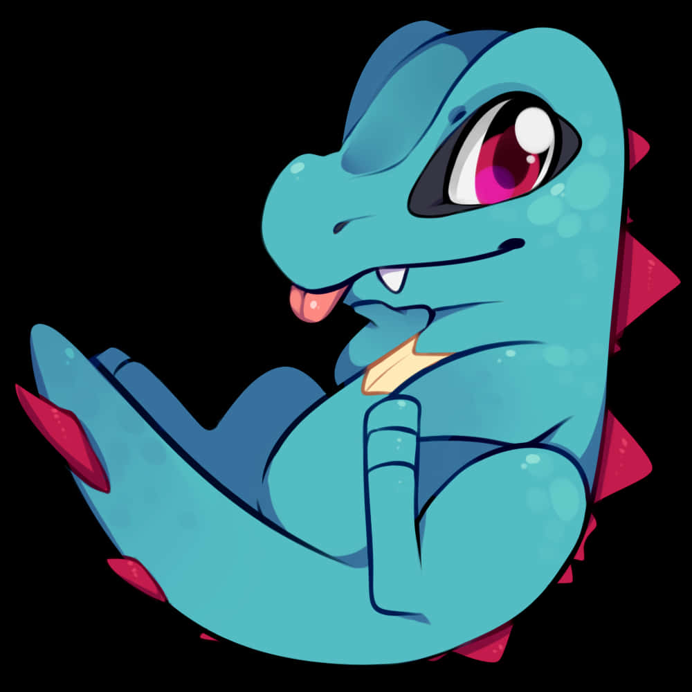 Totodile cu limba scoasă Fundal