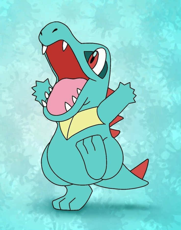 Totodile pe fundal abstract albastru Fundal