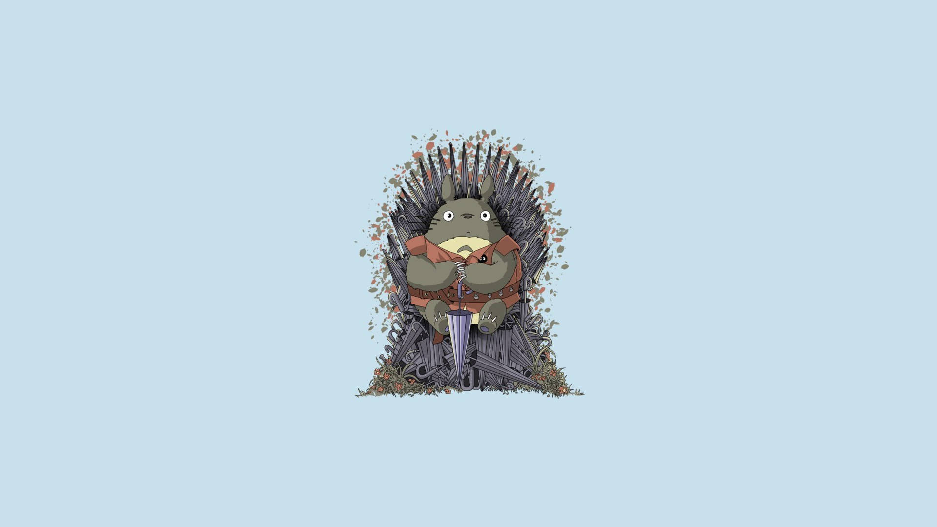 Totoro Game of Thrones Estetică Minimalistă Laptop Fundal