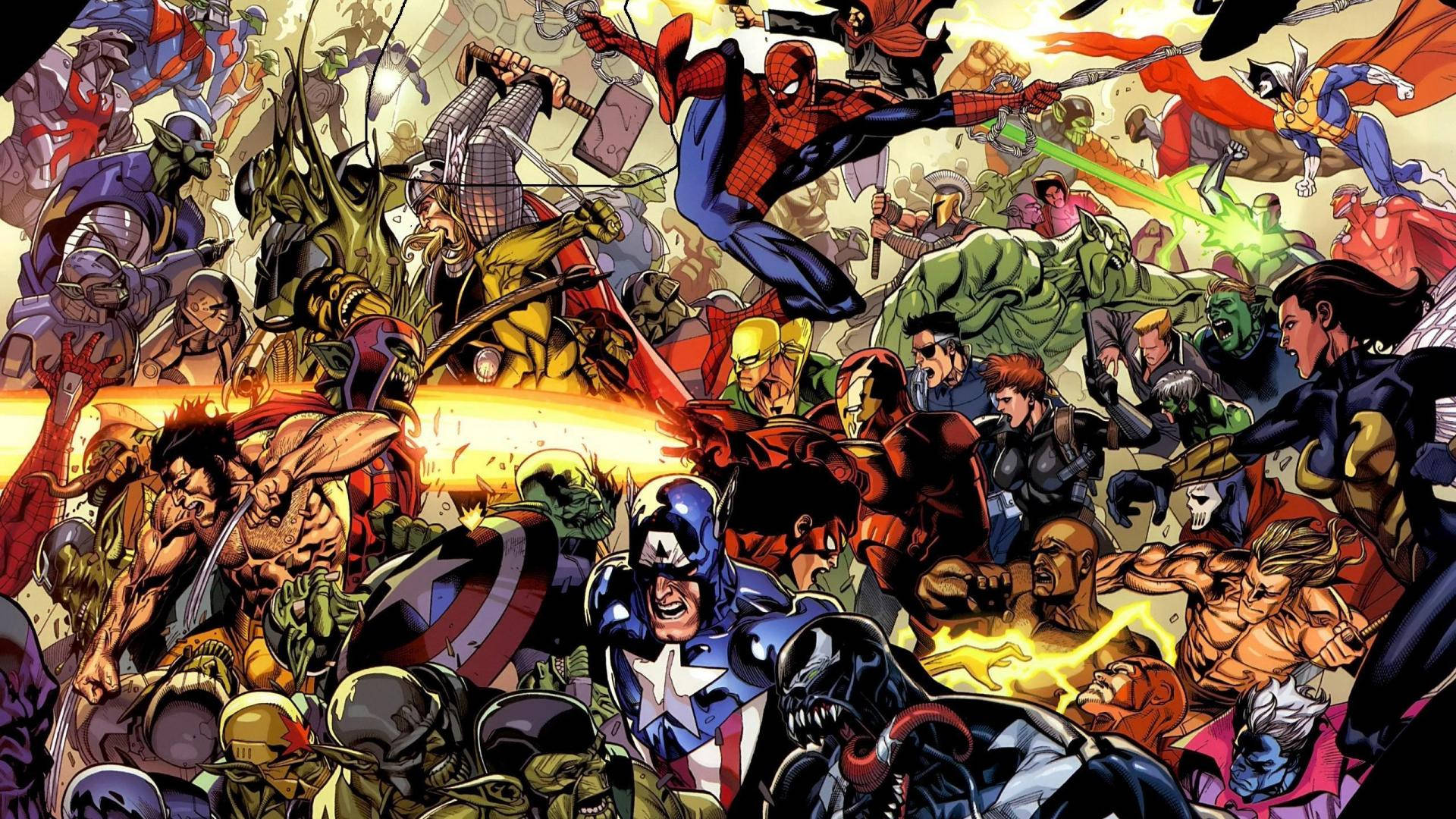 Totul Într-Unul de la Marvel Fundal