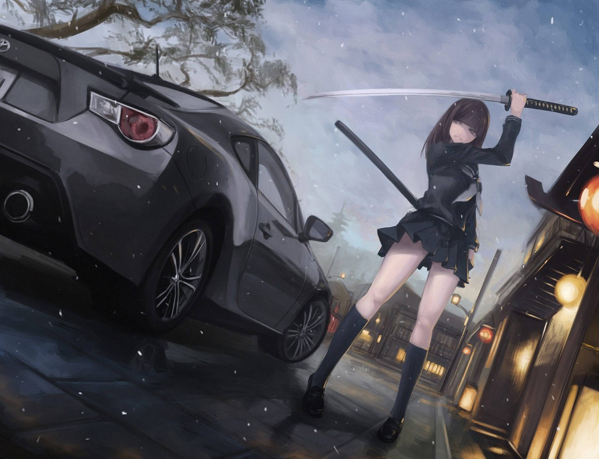 Toyota 86 Mașină Anime Fundal