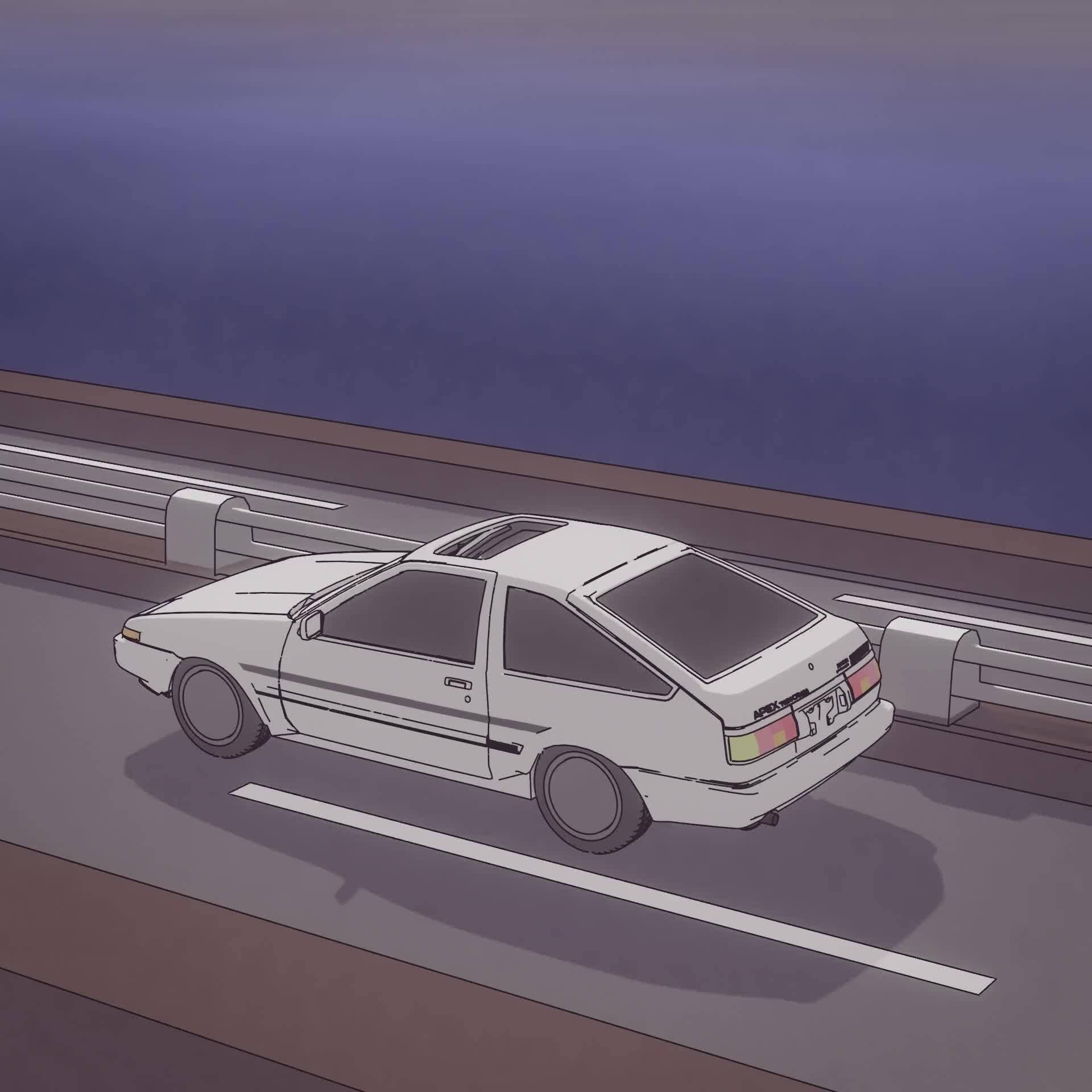 Toyota AE86 Masina Anime Fundal